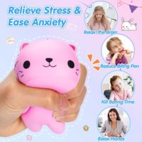 Décompression personnalisé panier de Pâques Stuffers cadeau soulagement du Stress train sensoriel Fidget chat Squishies balles anti-Stress pour enfants adolescent
