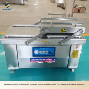 Machine d'emballage <span class=keywords><strong>sous</strong></span> <span class=keywords><strong>vide</strong></span> électrique commerciale automatique à double chambre pour <span class=keywords><strong>charcuterie</strong></span> et poulet rôti 380V50HZ Matière en poudre - Product Image 4