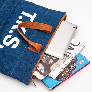 Simple and fashion large capacity soft denim functional leisure <b>tote</b> backpack - Product Image 2