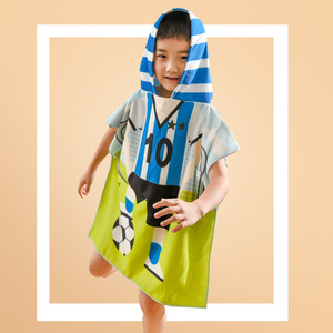 Serviette <span class=keywords><strong>de</strong></span> bain à capuche pour enfants, personnalisée, douce, absorbante, imprimée, pour la <span class=keywords><strong>plage</strong></span>, le surf et la natation, en tissu éponge - Product Image 2