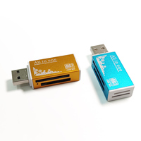 Dispositivo de lectura de tarjetas de memoria todo en 1 USB 2,0 adaptador multifunción lector de tarjetas SD TF para teléfono móvil Android 15 Tablet PC