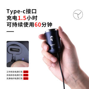 Rasoir électrique Kemei pour hommes, bleu foncé, charge de type C, lame unique, alimenté par USB, tondeuse à barbe portable - Product Image 4