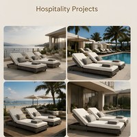 Ensemble de chaises longues d'extérieur en aluminium, chaise de piscine moderne, chaise de piscine individuelle, chaise longue de loisirs en tissu imperméable, lit simple en métal