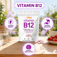 Complément Alimentaire OEM : Comprimés Naturels de Vitamine B12 pour Adultes – Booste l'Énergie, Soutient le Système Nerveux et la Digestion