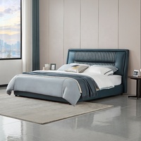 Lit de luxe Quanu 92236, tête de lit king size, vente en gros en Chine, lit moderne en cuir king size