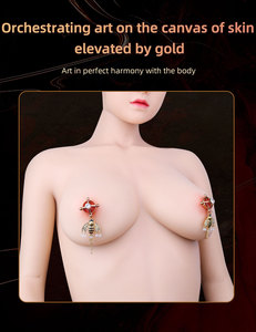 Pinces à tétons décoratives Doux SM Torture Golden Honey-bind Ring Vis Rotation Fixation Pinces à tétons en acier inoxydable Jouets sexuels pour adultes - Product Image 6