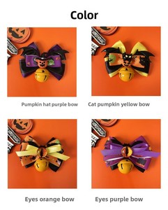 Collar de campana de pajarita divertida de Halloween para mascota gato perro transfronterizo nuevos accesorios letra de poliéster para disfraz regalo de vacaciones - Product Image 6