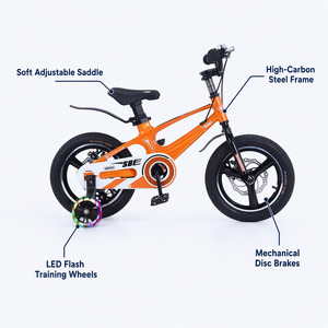 Bicicleta Infantil para Niños y Niñas de 2 a 10 Años, de Acero, de Una Velocidad, con Freno de Cable - Product Image 3