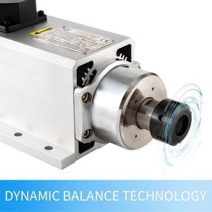 มอเตอร์แกนหมุนแบบสายพานสี่เหลี่ยม Zhong Hua Jiang 4KW ER25 ระบายความร้อนด้วยอากาศ 220V/380V 18000RPM สำหรับเครื่องแกะสลัก CNC Router - Product Image 4