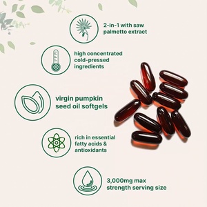 OEM Venda Quente 180 Cápsulas de Gelatina Mole de Óleo de Semente de Abóbora Prensado a Frio Grau Alimentício Melhora a Imunidade Suplemento Herbal em Cápsulas 24 Meses - Product Image 3