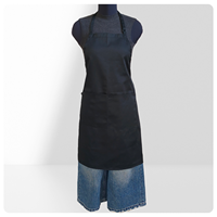 Tablier de service réutilisable en tissu de coton Niuweili, version coréenne, avec impression de logo personnalisé pour serveurs de salons de thé et cafés