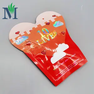 箔拉链全息小食品糖果塑料包装异形数码印刷聚酯薄膜袋