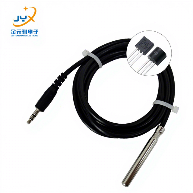 DS18b20 Temperature Sensor Probe with 1M/2M/3M Range 6*50MM Stainless Steel Groove 3.5mm Mono Headphone-High Performance Sensor