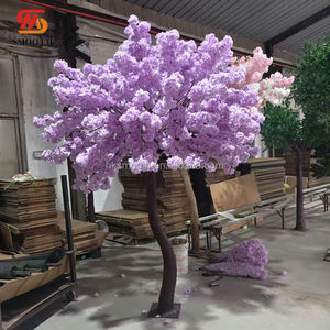 SMOOTH Decoración para Eventos de Boda y Salones de Banquetes, Árbol de Flores de Cerezo Artificial de Color Lavanda Púrpura de 8 Pies de Altura - Product Image 1