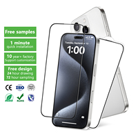 Films de protection d'écran en verre trempé anti-statique HD 2.5D 9H anti-explosion incassable pour iPhone 12 13 15 16 Pro Max