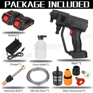 เครื่องฉีดน้ำแรงดันสูงไร้สาย 88V 1500W รุ่นใหม่ ปืนฉีดน้ำล้างรถแบบชาร์จไฟได้ ปืนฉีดน้ำไฟฟ้า เครื่องทำโฟม สำหรับแบตเตอรี่ Makita 18V - Product Image 6