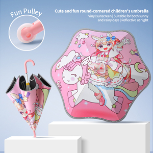 Ombrelli di alta qualità di vendita diretta della fabbrica di ombrelli per bambini con motivi carini per giorni soleggiati e piovosi - Product Image 1