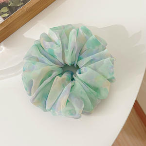 <span class=keywords><strong>PL</strong></span>批发时尚发绳领带弹力发带欧根纱花可爱大发圈配饰女女孩 - Product Image 6