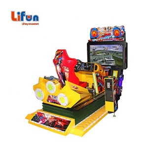 Lifang LF-SG33 55 "<span class=keywords><strong>LCD</strong></span> 3D OUTRUN <span class=keywords><strong>Arcade</strong></span> đua xe trò chơi máy đồng tiền hoạt động video chuyển động mô phỏng màu vàng màu xanh kim loại nhựa - Product Image 1