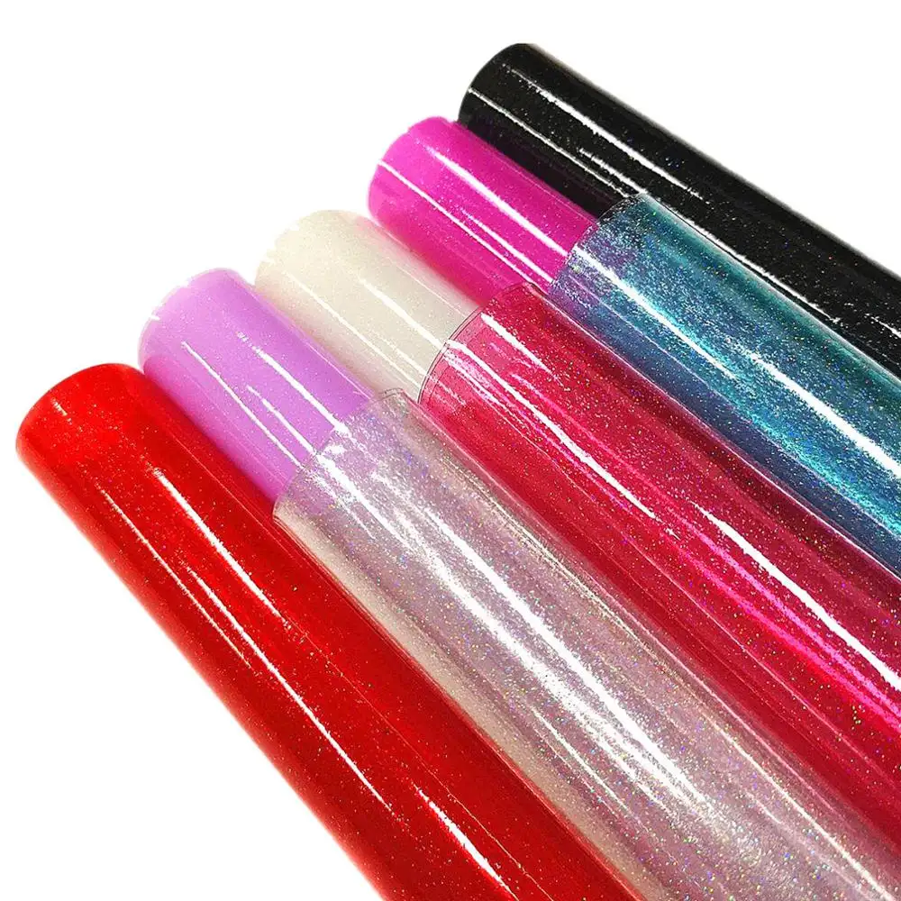 0.5ミリメートルClear Transparent Glitter PVC Film Protective Soft Super Transparent Sparkle Plastic Film Fabric For Bag Table Cover