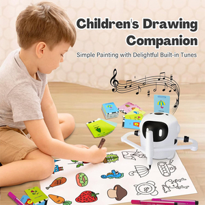 <span class=keywords><strong>Robot</strong></span> da <span class=keywords><strong>Disegno</strong></span> NZMAN per Bambini con 150 Carte, Macchina da <span class=keywords><strong>Disegno</strong></span> Interattiva con Voce, Giocattoli Educativi Montessori per l'Apprendimento della Pittura - Product Image 3