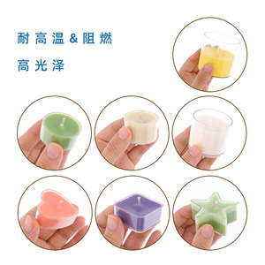Sớm Riser PC trà sáp cốc dày sao ngũ giác nhựa trà sáp dùng một lần Nến Cốc nến giữ hộp đựng cốc sáp - Product Image 2