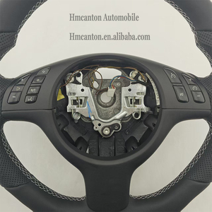 พวงมาลัยหนังเจาะรูเย็บด้ายสีขาวสำหรับรถยนต์ BMW E46 รุ่นขายดี - Product Image 6