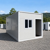 Maison modulaire pliable écologique de 20 pieds, maison conteneur modulaire portable avec toilettes et douche