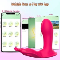 Bestseller App-gesteuerter Slip-Vibrator Stoßender Dildo Klitoris-Stimulator Vibrierende Slips Sexspielzeug für Frauen