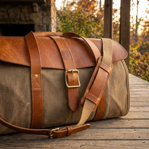 Sac de transport de bûches en toile polyester surdimensionné de luxe personnalisé BSCI avec bandoulière rembourrée réglable et lavable - Product Image 2