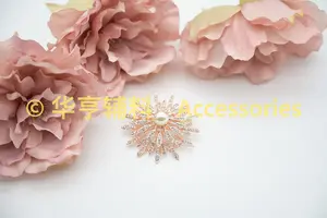 Bouton de mode 63mm-70mm strass verre fleurs fantaisie métal plastique placage tige bouton pour meubles