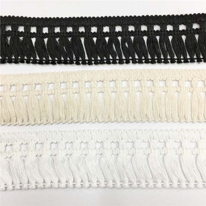 Tùy Chỉnh Thắt Nút Bông Tua Rìa Trang Trí 45Mm Ren Rìa Tua Cho Thảm Và Rèm Cửa - Product Image 1