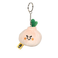 Porte-clés en peluche Kawaii Oignon Furieux, Pendentif de sac et de sac à dos en forme de légume mignon, Doux et moelleux, Petit jouet en peluche, Cadeau
