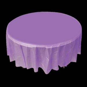 Best Selling OEM <b>Folding</b> <b>Round</b> Plastic Tablecloth Disposable Waterproof PEVA <b>Table</b> Cloth for Home - Product Image 5