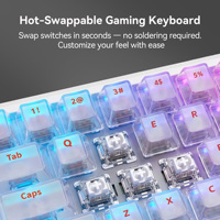 Teclado Mecánico para Juegos Flux Pro de 68 Teclas con Efecto Hall, Software de Personalización IA, Activación Rápida, Actuación Ajustable, 8000Hz RGB