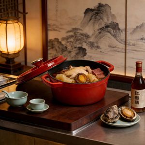 Casserole <span class=keywords><strong>en</strong></span> <span class=keywords><strong>fonte</strong></span> émaillée 20-40 <span class=keywords><strong>cm</strong></span> - <span class=keywords><strong>Cocotte</strong></span> avec couvercle pour mijoter, faire des soupes et des ragoûts, compatible four - Offre Spéciale - Product Image 4