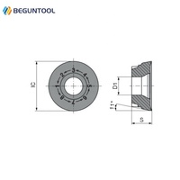 Plaquettes de coupe indexables RPHX, fraise à fraiser en carbure, outils de coupe CNC, plaquette de fraisage RPHX1204M6EN, plaquette de fraisage RPHX1204M8EN-M31