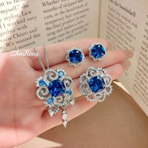 Assortiment de Parures en Argent 925 Original en Gros, Collier et Boucles d'Oreilles, Mélange de Styles, 25 Ensembles pour Cadeau - Product Image 1