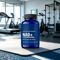 Capsules de NAD+ et de Resvératrol, 120 unités, pour le bien-être cellulaire des adultes, la croissance musculaire et la gestion de l'énergie