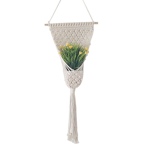 <span class=keywords><strong>Corda</strong></span> di cotone Indoor Outdoor Appeso Macrame Holder Pianta Vasi di Fiori Del Basamento per le Decorazioni - Product Image 2