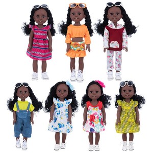 Nueva Muñeca de Vinilo de 15 Pulgadas con Piel Oscura y Dientes de Conejo, Linda Muñeca de Moda para Niñas, Juguete de Colección para Jugar a Disfrazarse - Product Image 1