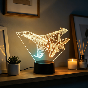 Colorful Changing <b>LED</b> Night Lamp 3D Table <b>Light</b> with Double Color Base Luminous Acrylic Lamp for Kids Bedroom Room Decoration - Product Image 1