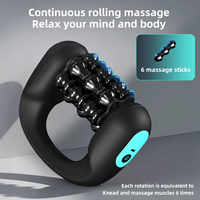 Rouleau de massage percussif sans fil portable rechargeable par USB, télécommande, vibration à 360 degrés, matériau ABS, certifié CE ROHS