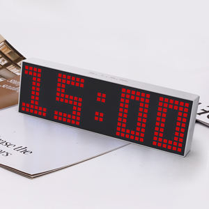 Reloj Digital LED con Pantalla de Matriz de Puntos, con Doble Alarma, Temporizador, Función de Activación por Voz, Visualización de Hora y Fecha para Decoración del Hogar y Oficina - Product Image 4