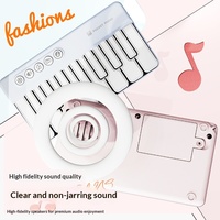 Clavier électronique portable multifonctionnel en plastique coloré pour enfants, 6 pièces, jouet électronique transfrontalier
