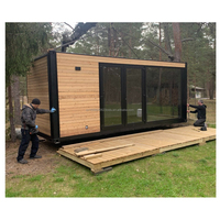Maison préfabriquée extensible moderne en acier sandwich, personnalisée, en bois et en métal, de 20 pieds/40 pieds, respirante, pour usage extérieur