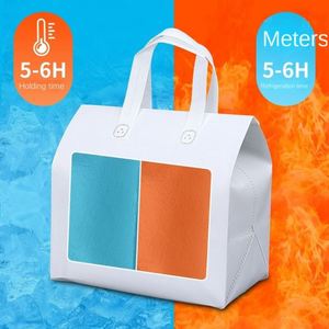 Disposable Food Cake Insulation Bag Non-Woven Portable Takeout Bag for Dessert Thermal Insulation Fabric for Cooler Bags - Product Image 5