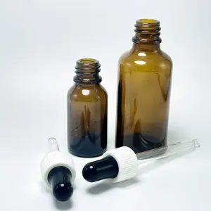 Amber Serum Glazen Flesje 30Ml Etherische Olie Flessen Met Druppelaar
