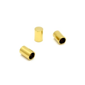 Stainless Steel Jewelry Tube Sleeve Connectors 1.0-10mm Inner Hole For <b>Leather</b> Cord <b>Bracelet</b> Necklace Finishing Buckle - Product Image 2
