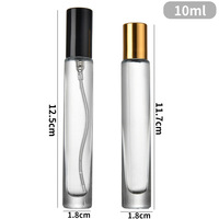 Fond épais Vintage 10 ml Mini Rond Clair Rechargeable Bouteilles De Parfum 10 ml Échantillon De Qualité Verre Parfum Décants